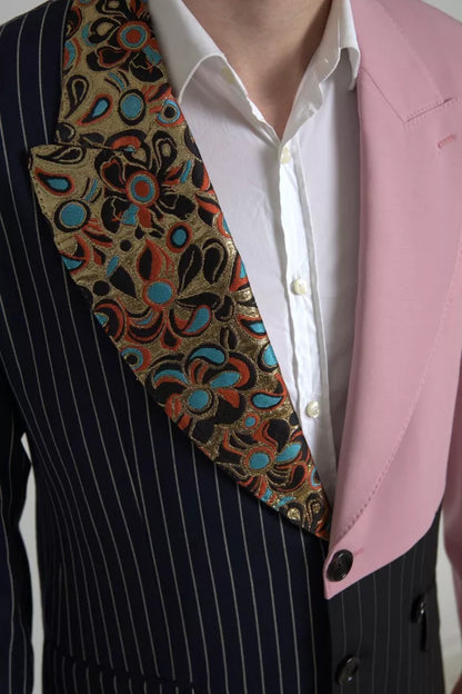 Dolce & Gabbana Multicolor Patchwork Single Breasted Blazer Dolce & Gabbana