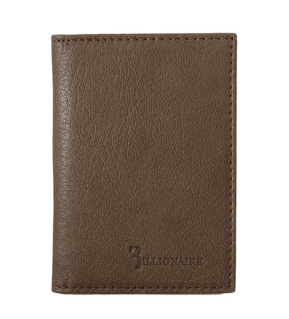 Billionaire Italian Couture Elegant Leather Men's Wallet in Brown Billionaire Italian Couture