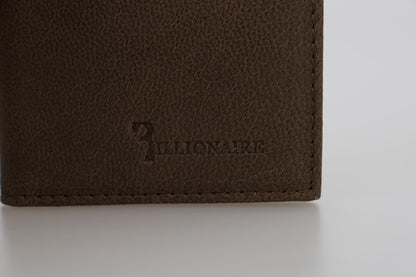 Billionaire Italian Couture Elegant Leather Men's Wallet in Brown Billionaire Italian Couture