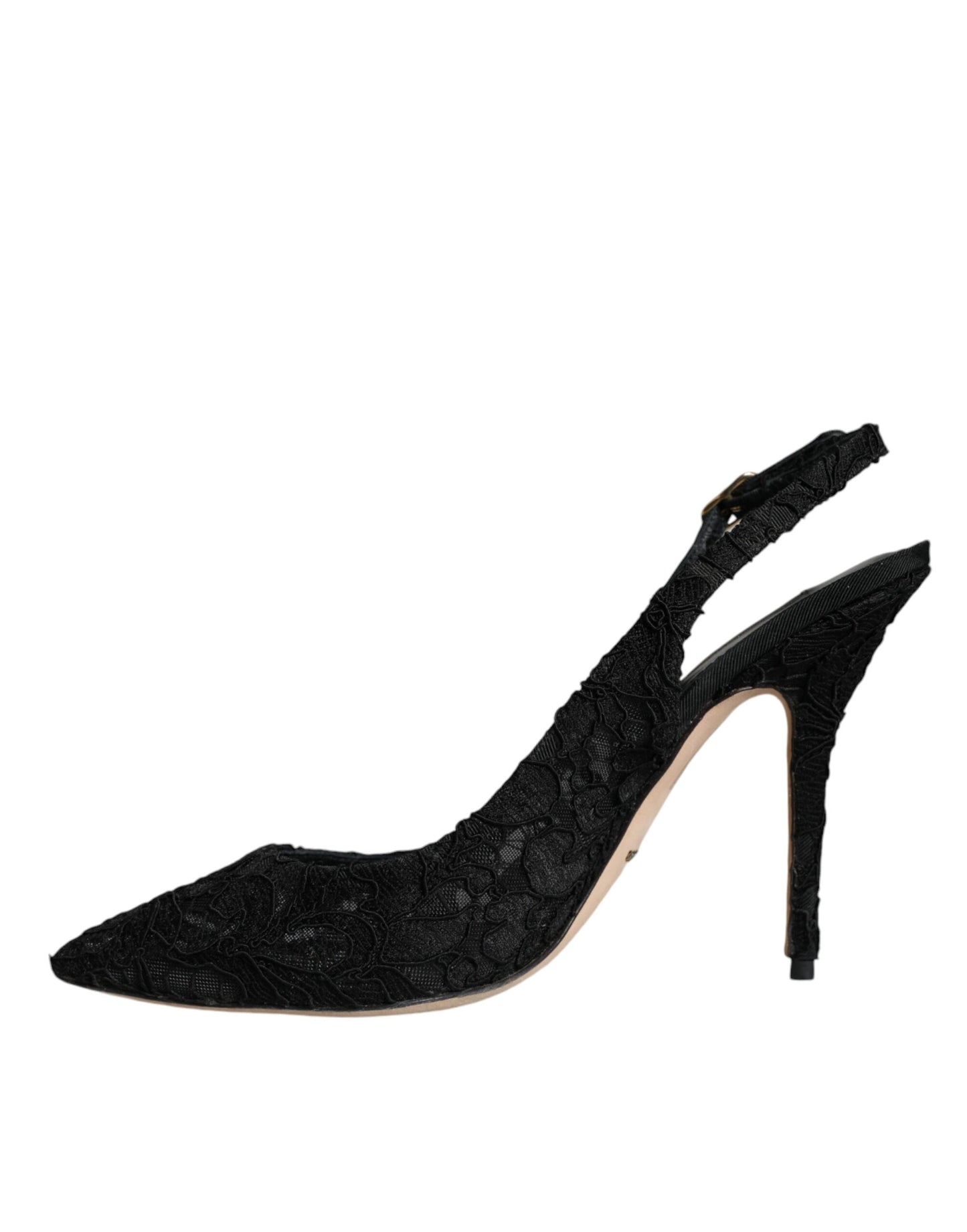 Dolce & Gabbana Black Taormina Lace Bellucci Slingbacks Shoes Dolce & Gabbana