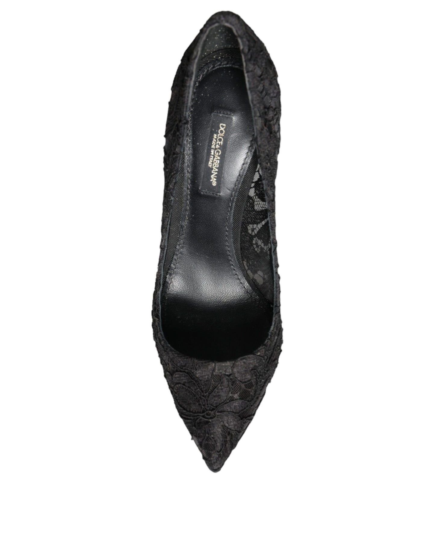 Dolce & Gabbana Black Taormina Lace Bellucci Pumps Shoes Dolce & Gabbana