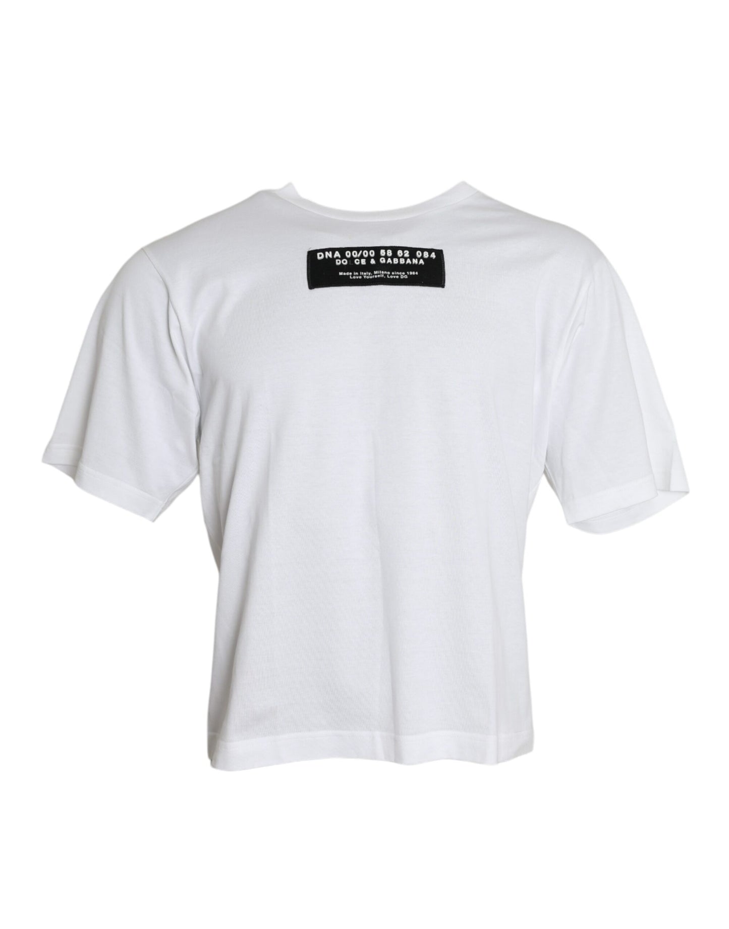 Dolce & Gabbana White Cotton Short Sleeve Crewneck T-shirt Dolce & Gabbana