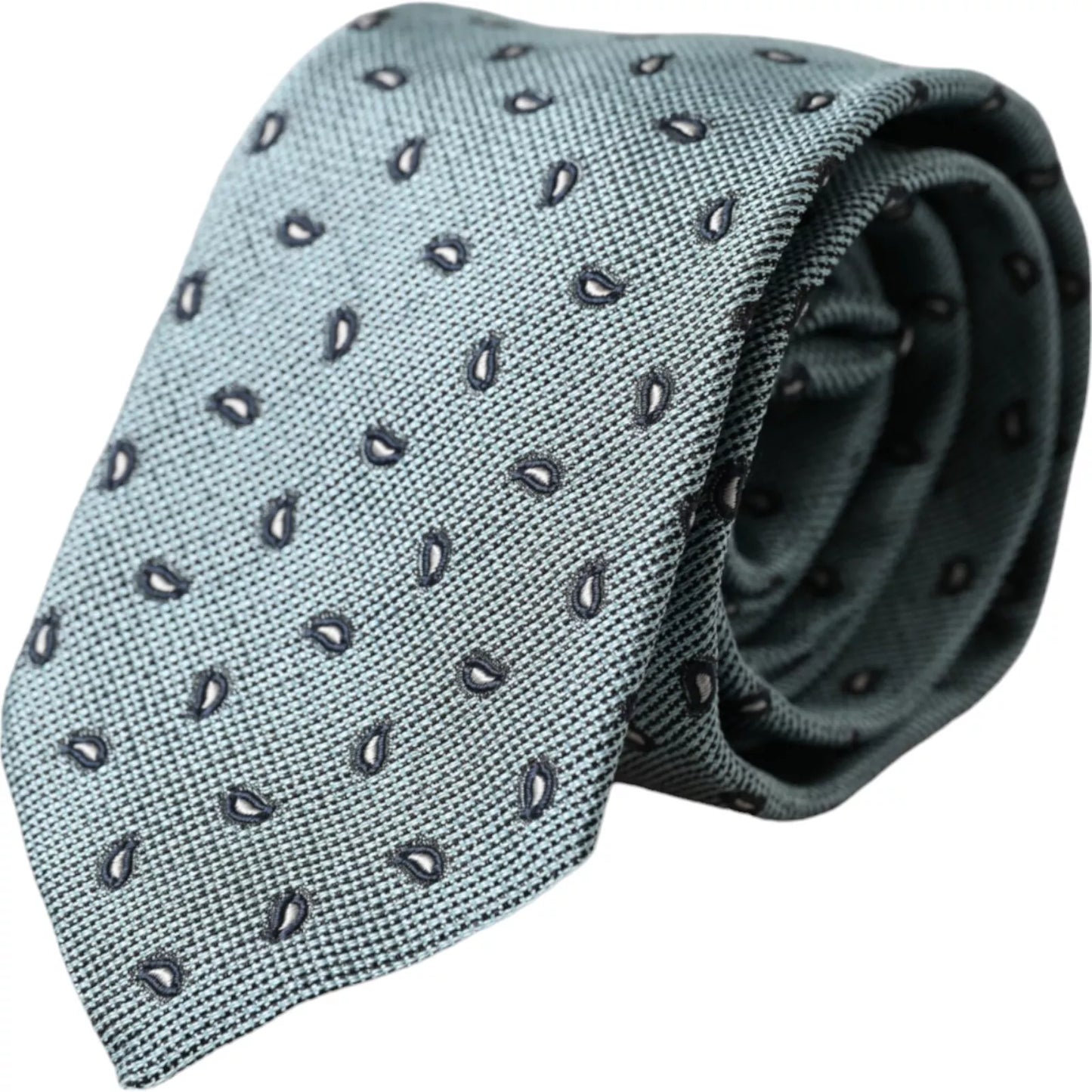 Dolce & Gabbana Green 100% Silk Patterned Adjustable Men Tie Dolce & Gabbana