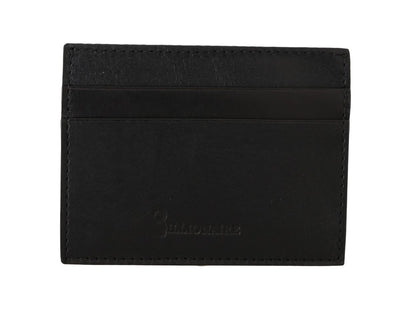 Billionaire Italian Couture Exquisite Black Leather Men's Wallet Billionaire Italian Couture