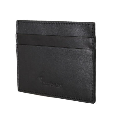 Billionaire Italian Couture Exquisite Black Leather Men's Wallet Billionaire Italian Couture