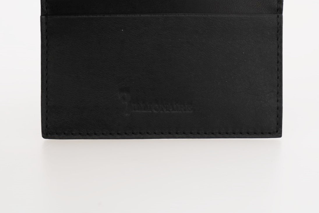 Billionaire Italian Couture Exquisite Black Leather Men's Wallet Billionaire Italian Couture