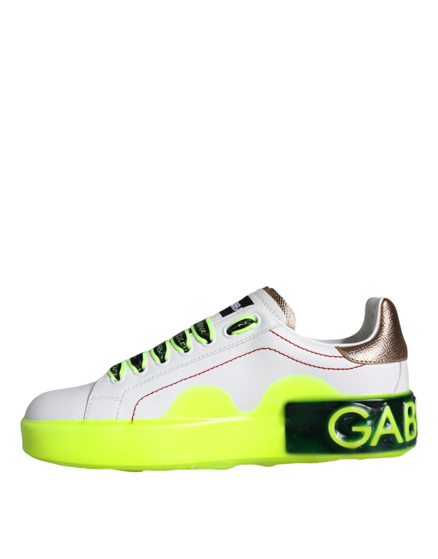 Dolce & Gabbana White Leather Portofino Low Top Sneakers Shoes Dolce & Gabbana