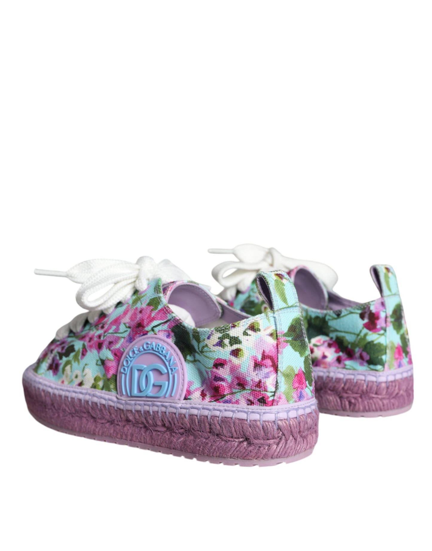 Dolce & Gabbana Multicolor Canvas Floral Espadrilles Sneakers Shoes Dolce & Gabbana