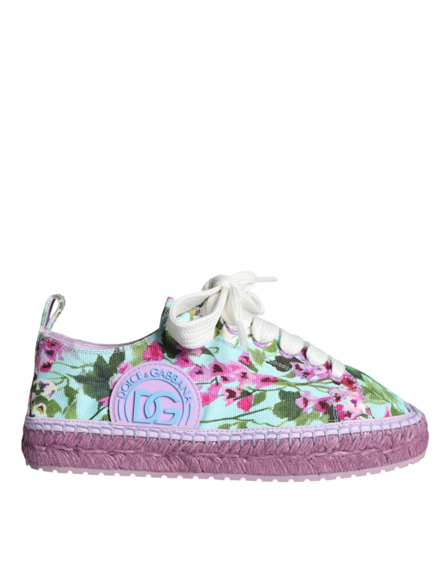 Dolce & Gabbana Multicolor Canvas Floral Espadrilles Sneakers Shoes Dolce & Gabbana