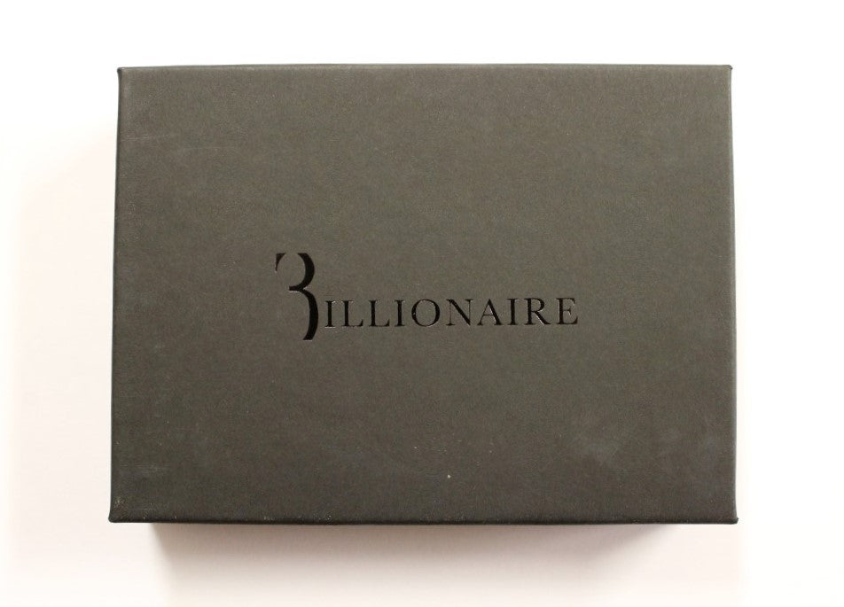 Billionaire Italian Couture Exquisite Black Leather Men's Wallet Billionaire Italian Couture