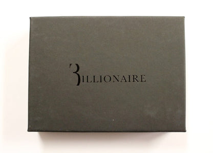 Billionaire Italian Couture Exquisite Black Leather Men's Wallet Billionaire Italian Couture