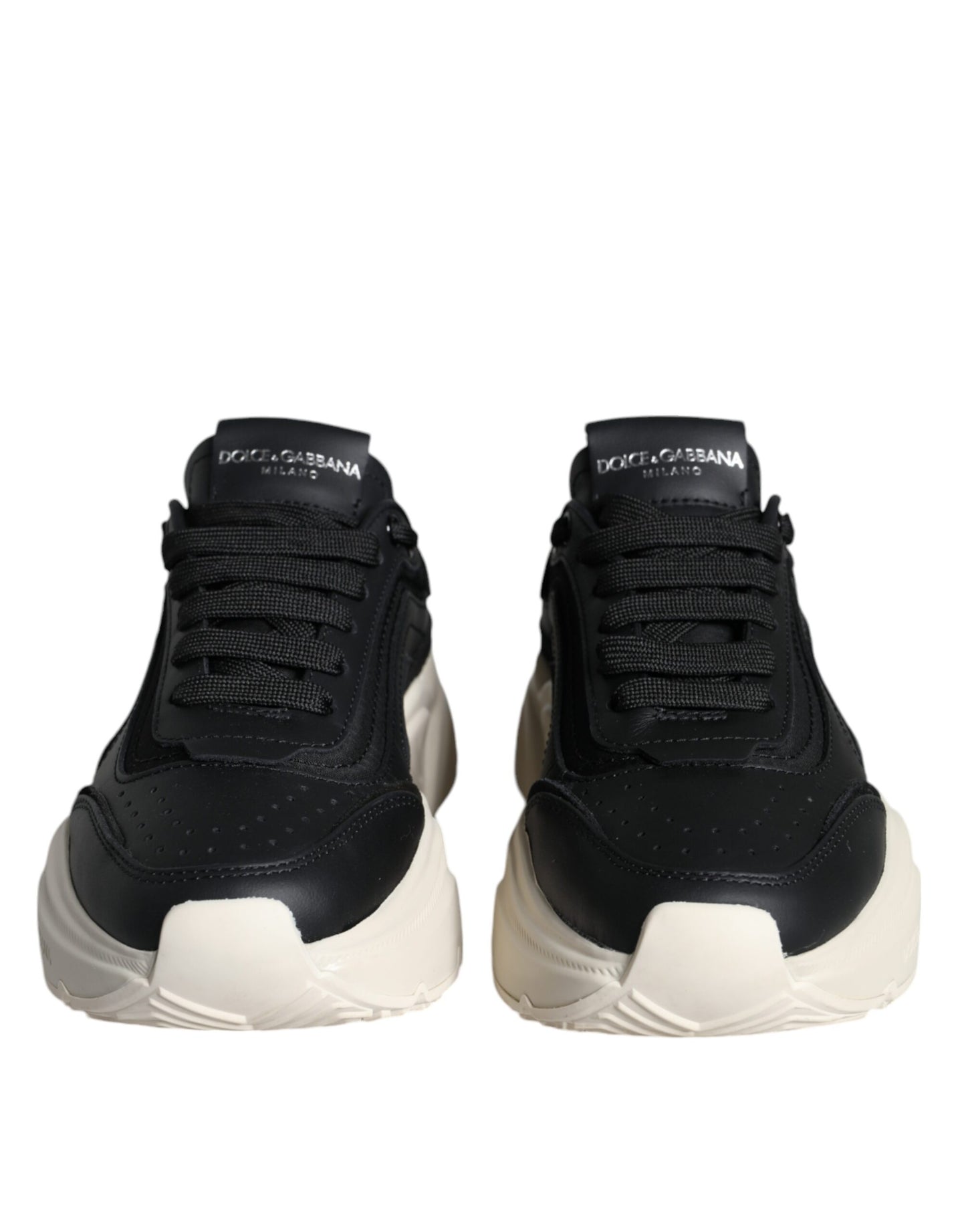 Dolce & Gabbana Black White DAYMASTER Leather Sneakers Shoes Dolce & Gabbana