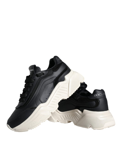 Dolce & Gabbana Black White DAYMASTER Leather Sneakers Shoes Dolce & Gabbana