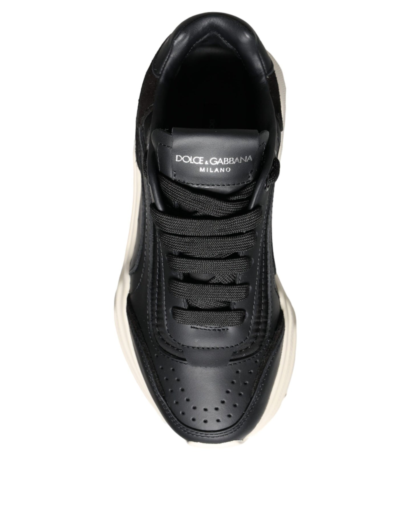 Dolce & Gabbana Black White DAYMASTER Leather Sneakers Shoes Dolce & Gabbana