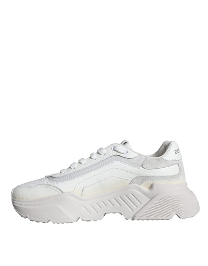 Dolce & Gabbana White DAYMASTER Calf Leather Sneakers Shoes Dolce & Gabbana