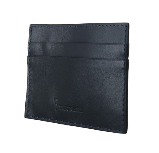 Billionaire Italian Couture Opulent Blue Leather Men's Wallet Billionaire Italian Couture