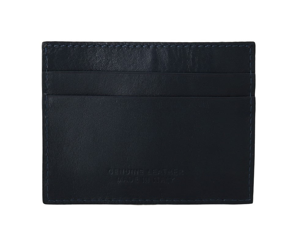 Billionaire Italian Couture Opulent Blue Leather Men's Wallet Billionaire Italian Couture