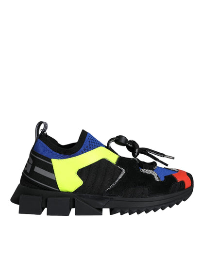 Dolce & Gabbana Multicolor Mesh Sorrento Trekking Sneakers Shoes Dolce & Gabbana