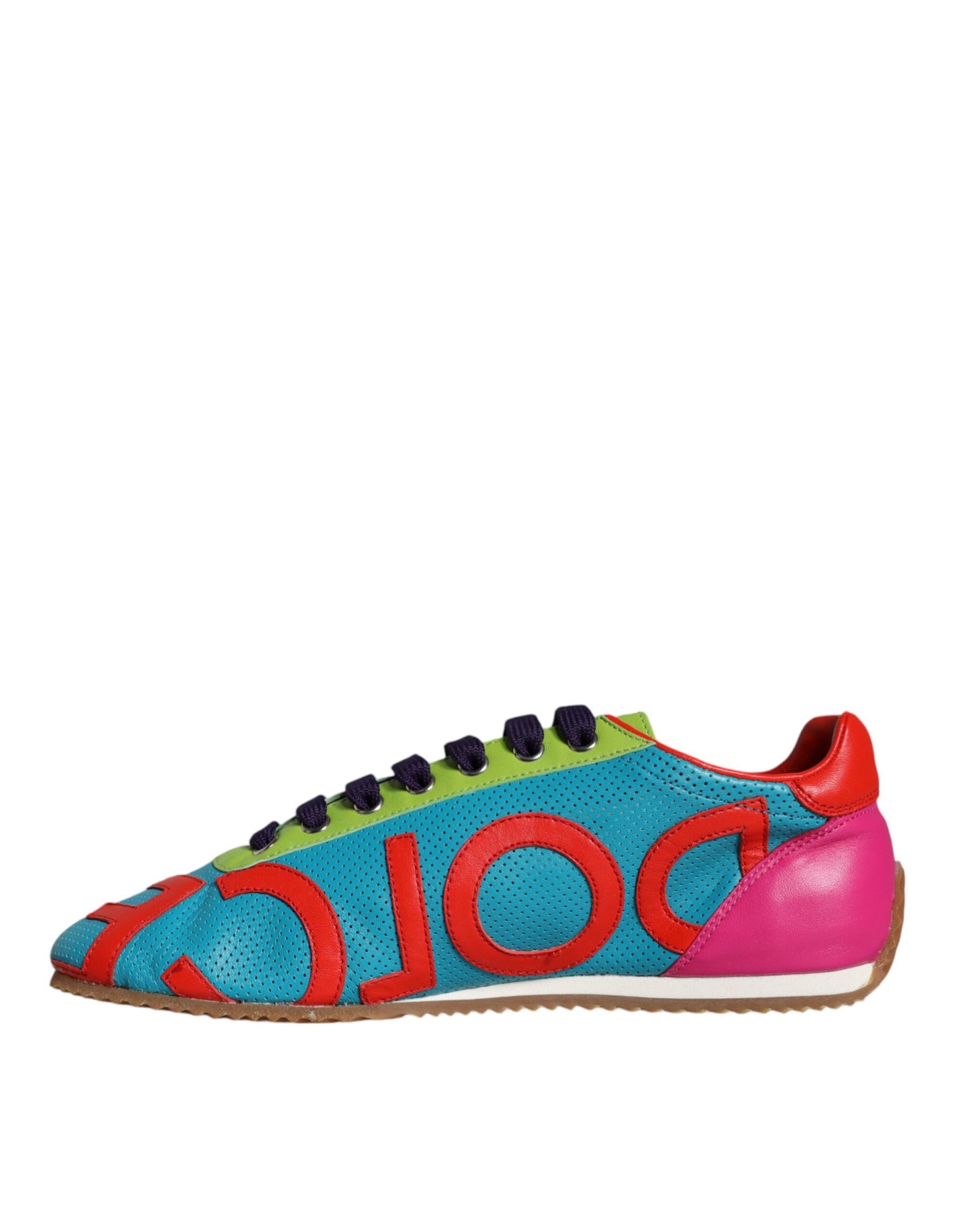 Dolce & Gabbana Multicolor Leather Logo Casual Sneakers Shoes Dolce & Gabbana