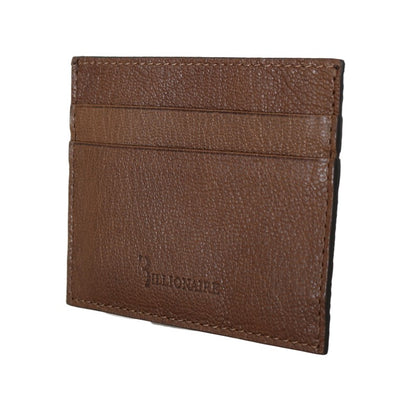 Billionaire Italian Couture Elegant Leather Men's Wallet in Brown Billionaire Italian Couture