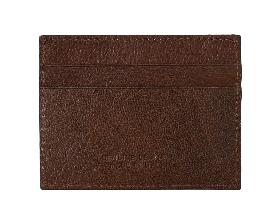 Billionaire Italian Couture Elegant Leather Men's Wallet in Brown Billionaire Italian Couture