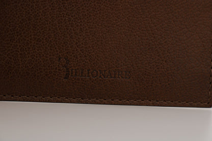 Billionaire Italian Couture Elegant Leather Men's Wallet in Brown Billionaire Italian Couture