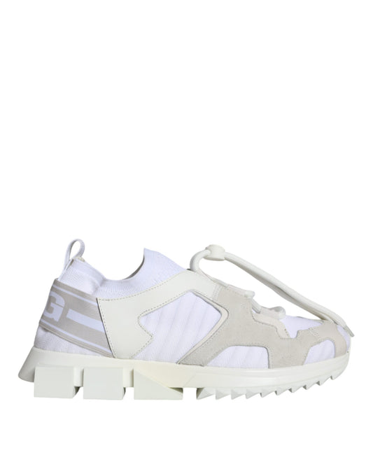 Dolce & Gabbana White Mesh Sorrento Trekking Sneakers Shoes Dolce & Gabbana