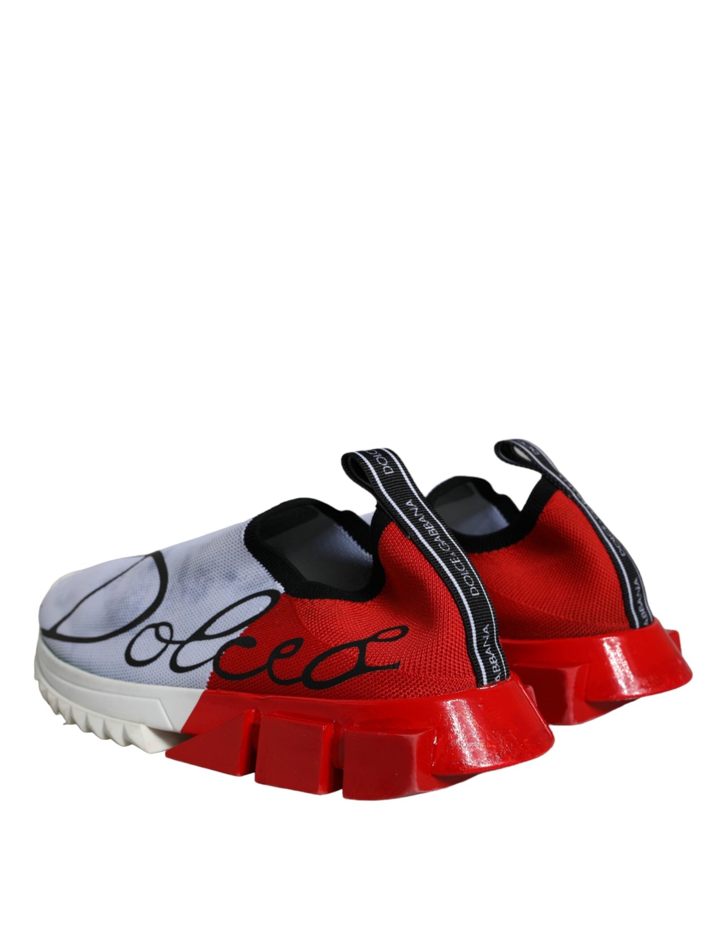 Dolce & Gabbana Red White Logo Sorrento Sneakers Shoes Dolce & Gabbana