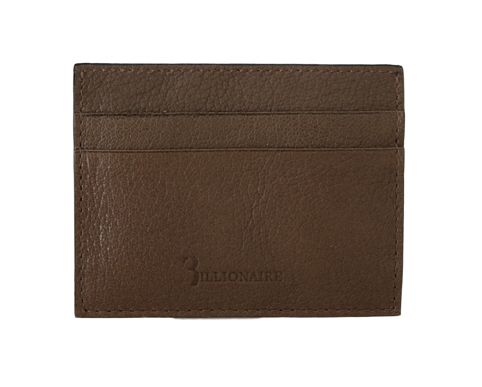 Billionaire Italian Couture Elegant Turtledove Leather Men's Wallet Billionaire Italian Couture