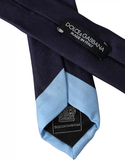 Dolce & Gabbana Blue Card Deck Symbols Adjustable Tie Dolce & Gabbana