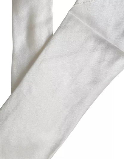 Dolce & Gabbana White 100% Silk Adjustable Necktie Men Bowtie Dolce & Gabbana