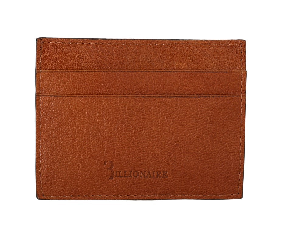 Billionaire Italian Couture Elegant Men's Leather Wallet in Brown Billionaire Italian Couture