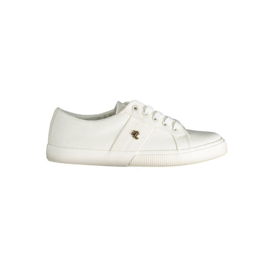 Ralph Lauren White Cotton Sneaker Ralph Lauren