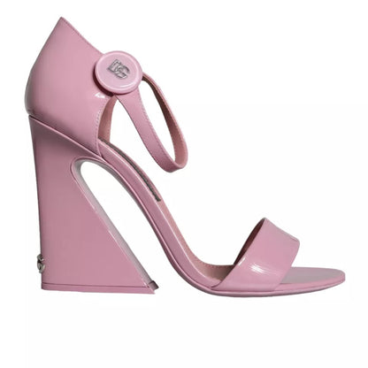 Dolce & Gabbana Pink Patent Leather Ankle Strap Heels Sandals Shoes Dolce & Gabbana