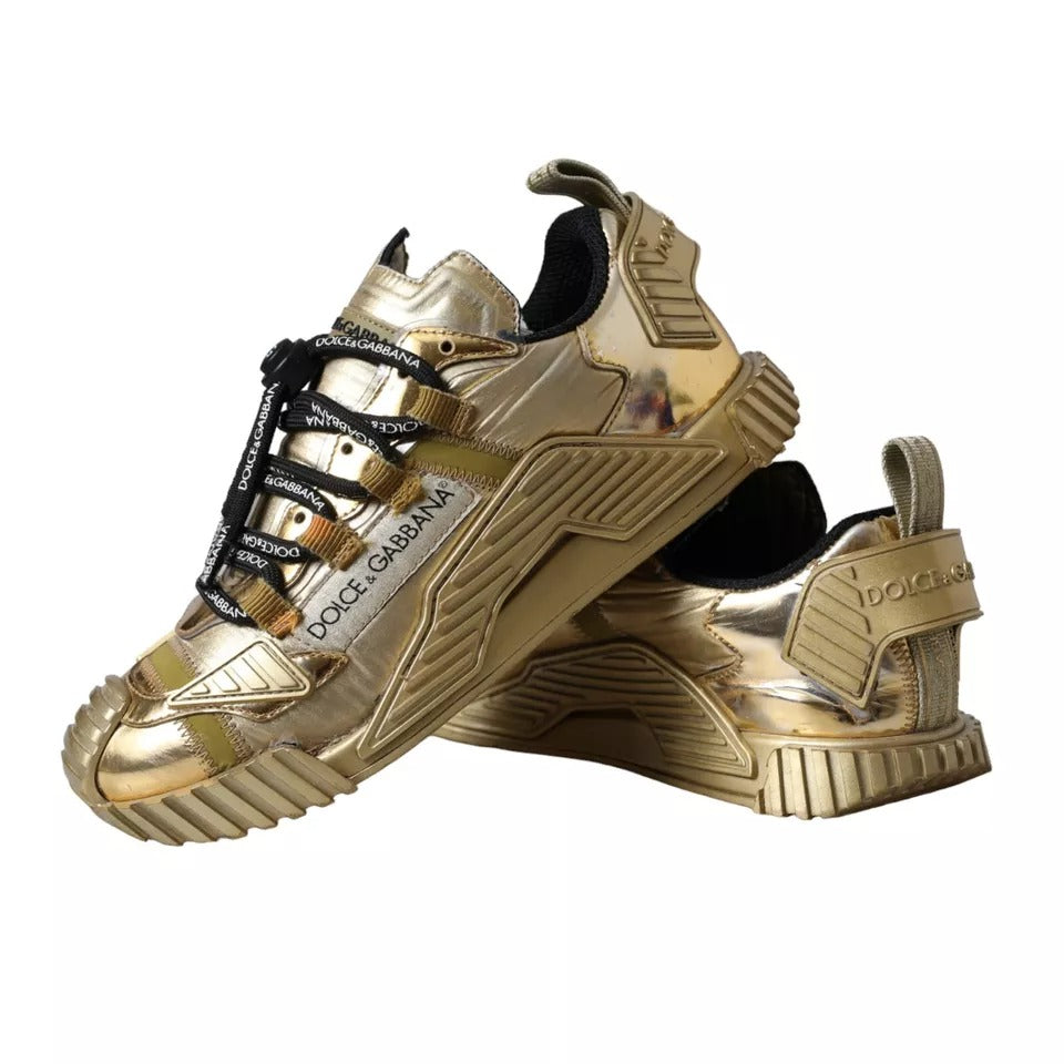 Dolce & Gabbana Metallic Gold NS1 Low Top Sneakers Shoes