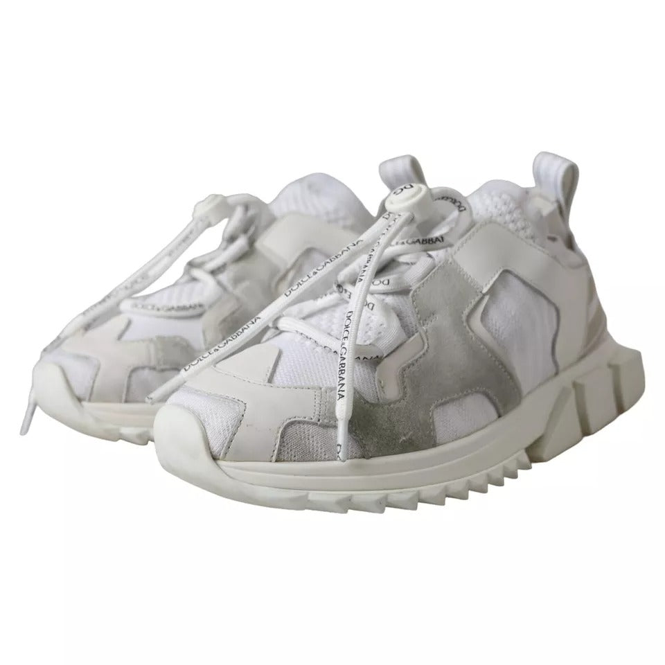 Dolce & Gabbana White Mesh Sorrento Trekking Sneakers Shoes