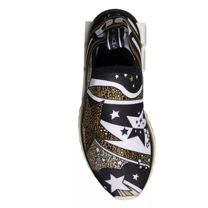 Dolce & Gabbana Multicolor Comet Star Print Sorrento Sneakers Shoes