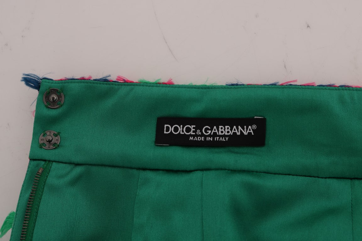 Dolce & Gabbana Elegant Jacquard High Waist Pencil Skirt Dolce & Gabbana