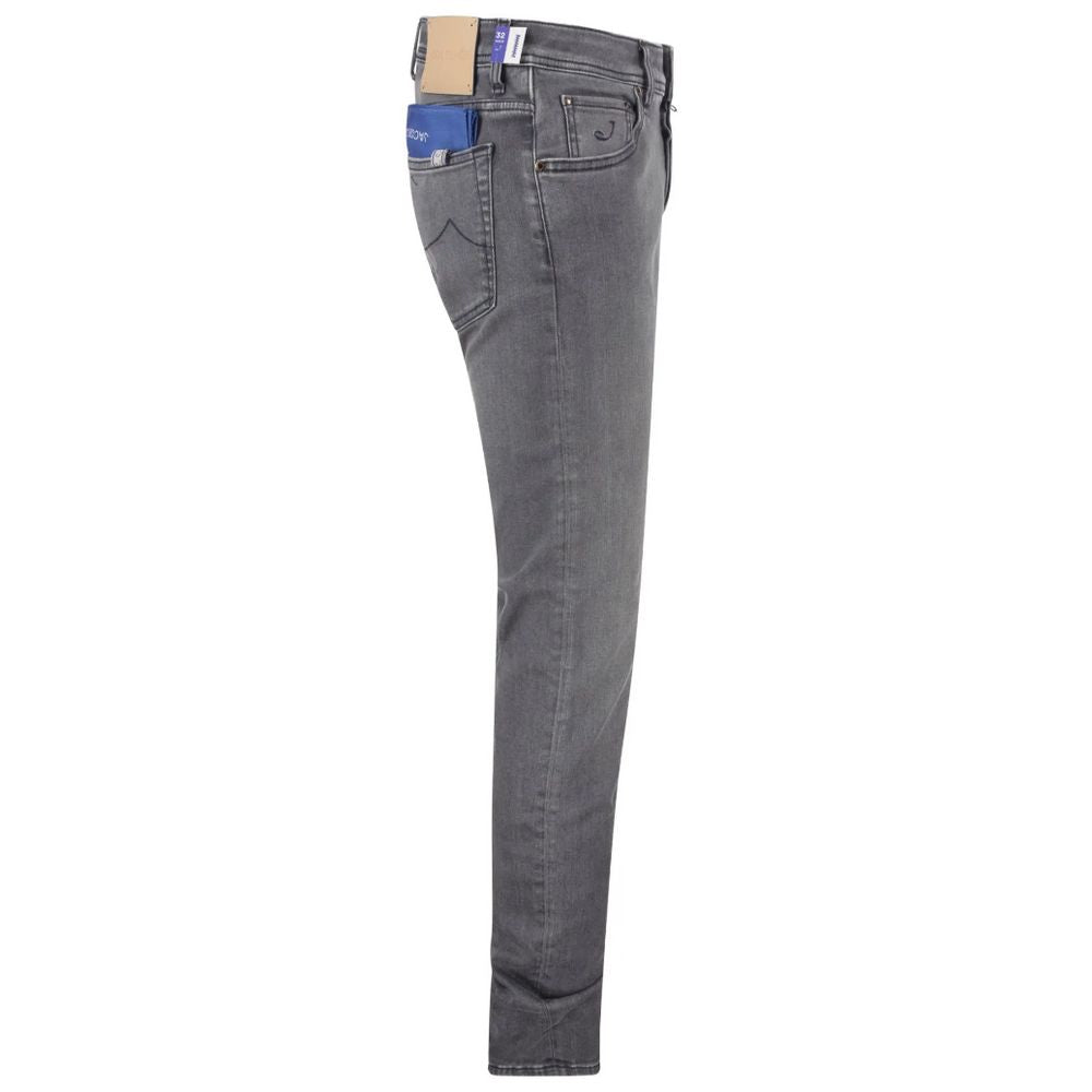 Jacob Cohen Gray Cotton Jeans & Pant