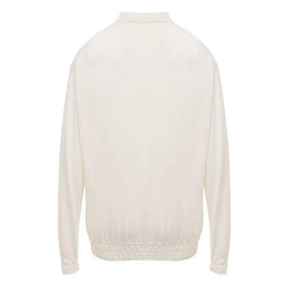 Brioni White Cashemere Polo Shirt