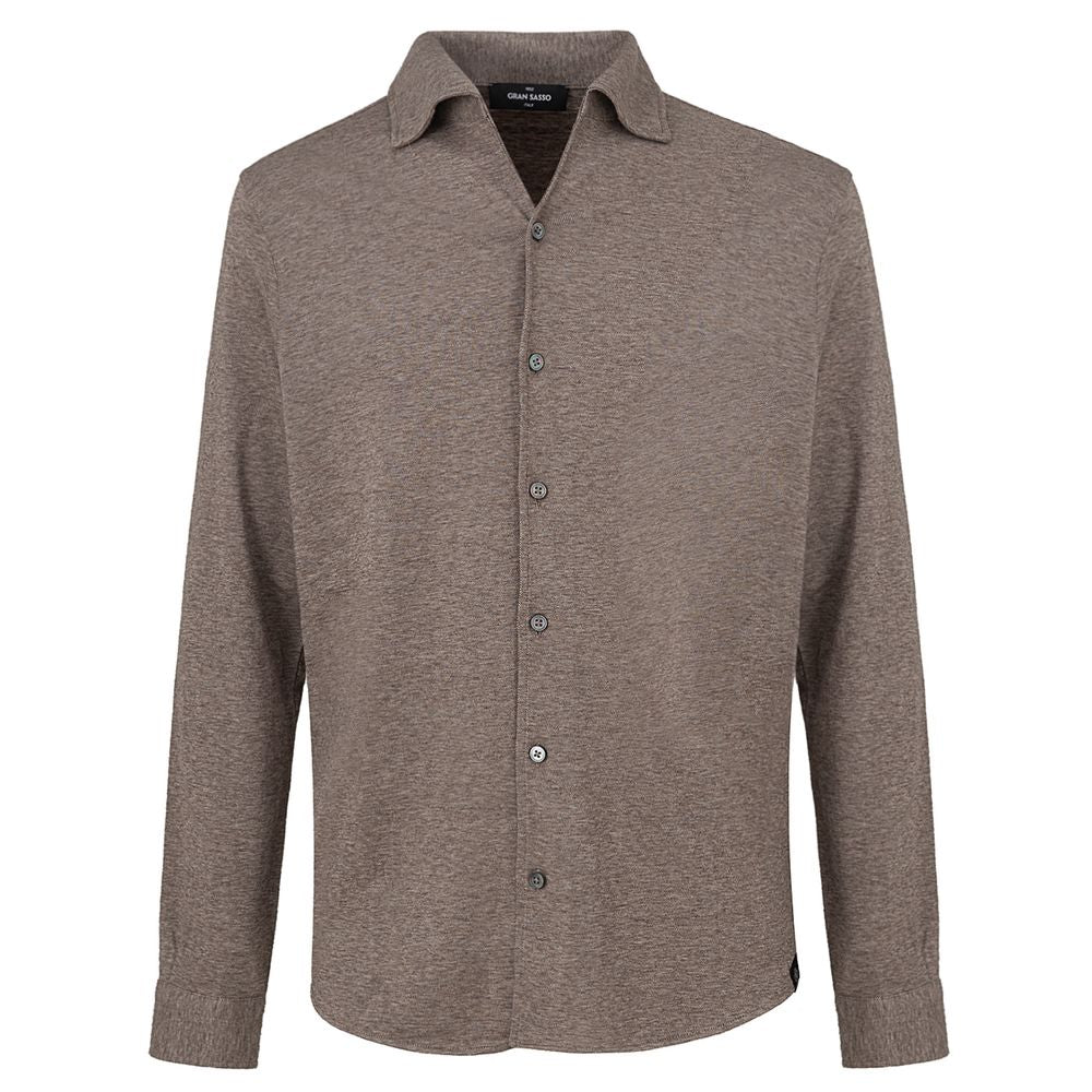 Gran Sasso Beige Cotton Shirt