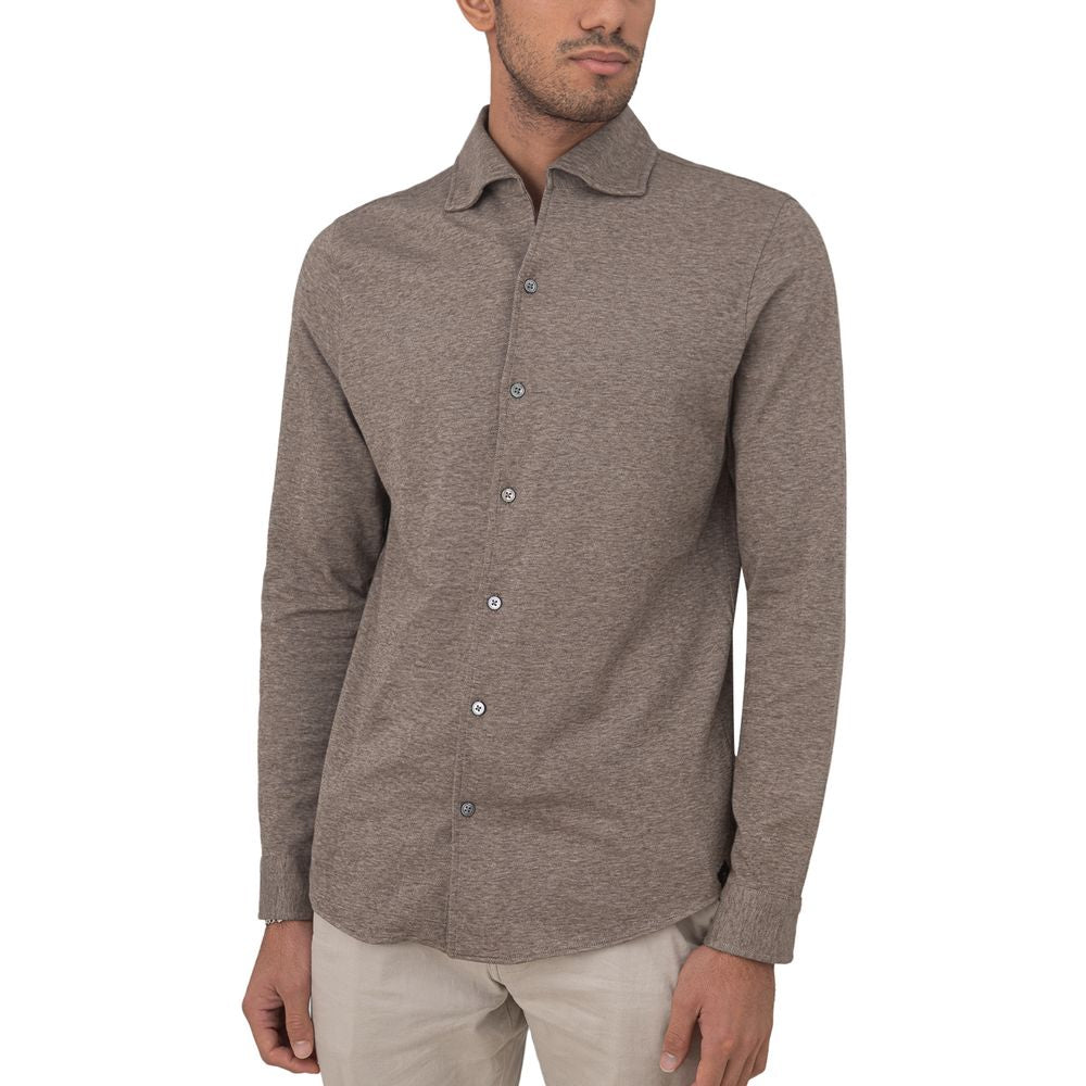 Gran Sasso Beige Cotton Shirt