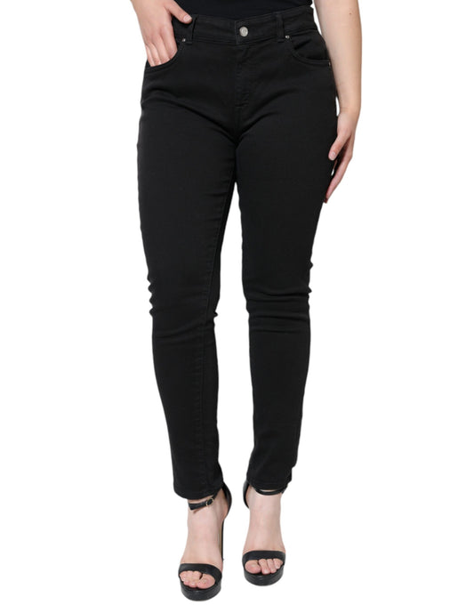 Dolce & Gabbana Black Cotton Stretch Skinny Denim Jeans