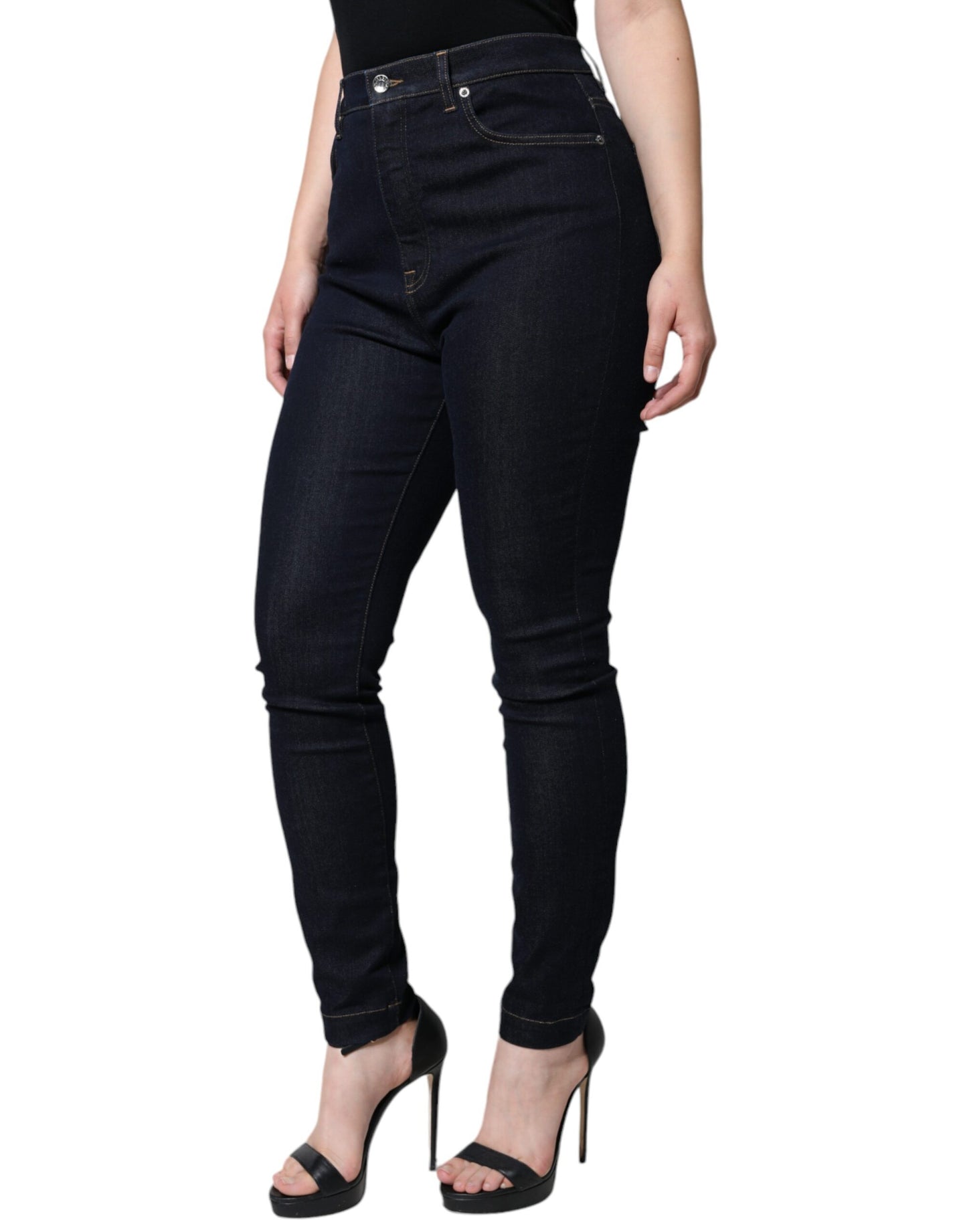 Dolce & Gabbana Black GRACE High Waist Skinny Denim Jeans