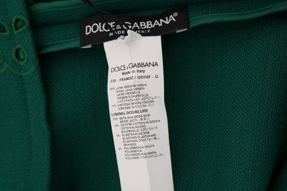 Dolce & Gabbana Elegant Green A-Line Sheath Dress Dolce & Gabbana