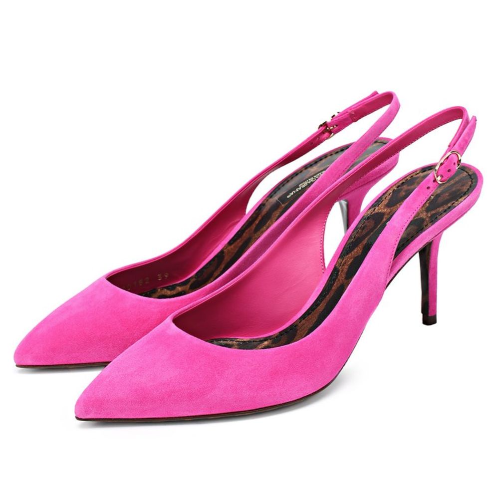 Dolce & Gabbana Fuchsia Leather Di Capra Pump