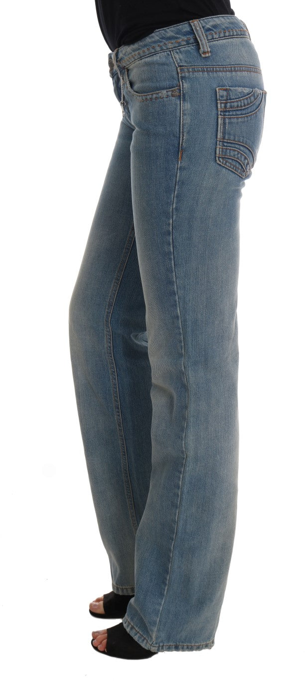 Costume National Chic Classic Fit Straight Blue Jeans Costume National