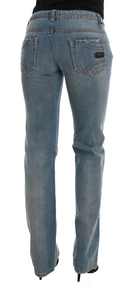 Costume National Chic Classic Fit Straight Blue Jeans Costume National