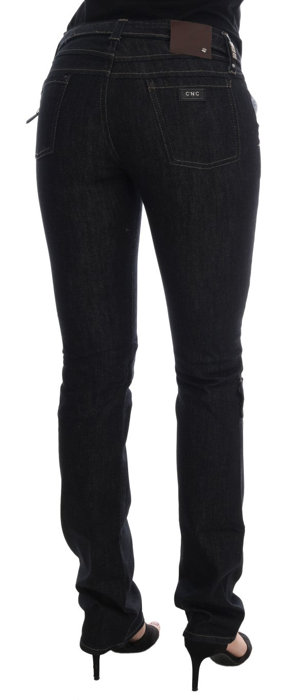 Costume National Svelte Dark Blue Cotton Slim Jeans Costume National