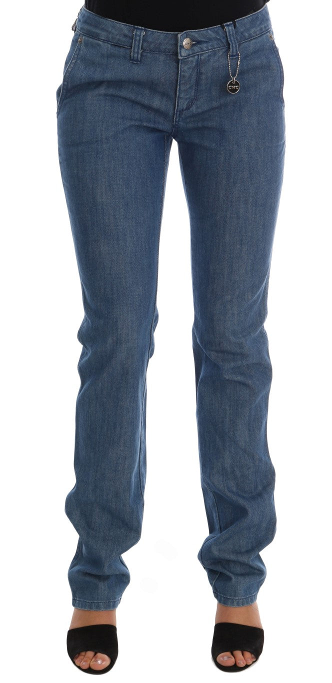 Costume National Super Slim Blue Wash Cotton Jeans Costume National